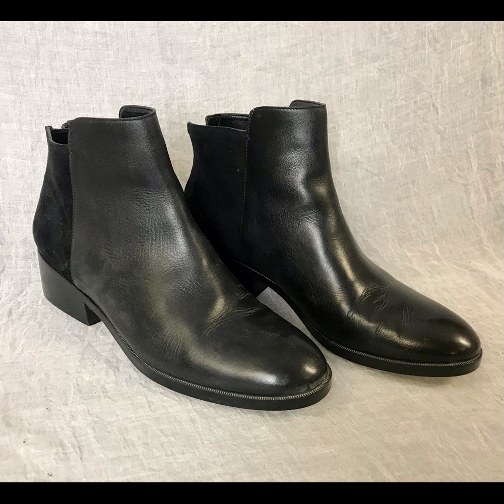 8.5 Black Leather Booties by Cole Haan